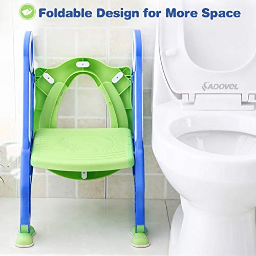 image for ADOVEL Potty Training Seat with Step Stool Ladder for Toddler, Toilet 