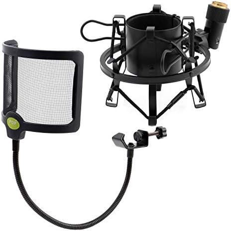 ポップガード ショックマウント セット マイク 金属 コンデンサーマイク レコーディング 配信用マイク 配信 風防 実況 録音 ノイズ 防止 Rendez Vous Us