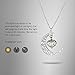 OnairMall Luminous Series Moon Love Heart Pendant Necklace for Girls Fluorescent Necklace, Glow in The Dark (Blue)
