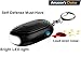 Meemoo Personal Alarms with Keychain, Bright LED Flashlight, 130db Siren Noise, LR44 Batteries Included or Rechargeable Batteries (Black LR44 Batteries)