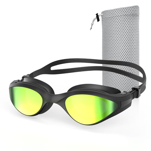 Photo 1 of FISHOAKY Swim Goggles, Polarized Swimming Goggles, Anti-Fog Clear Vision No Leaking UV Protection Swim Goggles for Men Women Adult Youth Teens with Protective Bag
