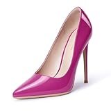 GENSHUO Women's 4.7 Inch Pumps Pointy Closed Toe