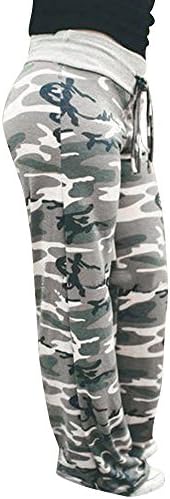 Sunmoot Clearance Sale Pajama Pants for Womens Print Wide Leg Pants Stretch Drawstring Palazzo Casual Loose Trousers