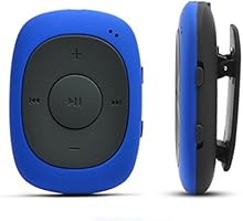 AGPTEK G02 8GB MP3 Player, Portable Clip Music Player with FM Radio/Shuffle (Switch with One Click), Blue