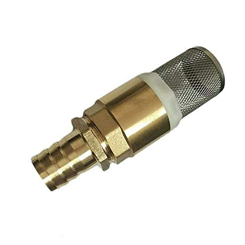 TOOLSTAR Foot Valve, Brass Check Valve Spring Non Return Check Valve Pump Inlet Filter Strainer with Connection for 1"/25 mm Hose to Pumps (Pack of 1)