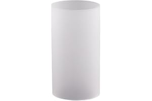 WGVI Hurricane Candle Holder Sleeve, W: 3", Ht: 6", Frosted Glass Cylinder Open Both Ends, Chimney Tube Shade, 1 Piece