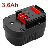 Upgraded 3600mAh 12V HPB12 Replacement Battery for Black and Decker Firestorm FS120B FSB12 FS120BX XD1200 b&d 12 Volt Cordless Drill Battery Pack A1712 A12 A12-XJ A12EX CDC120ASB BD12PSK SS12