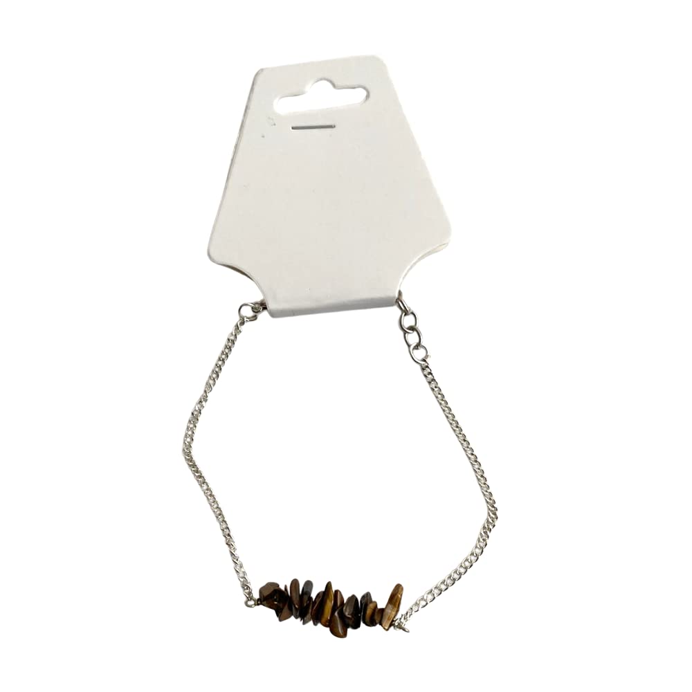 VIE Silver Chain Chips Bracelet (Tiger's Eye)