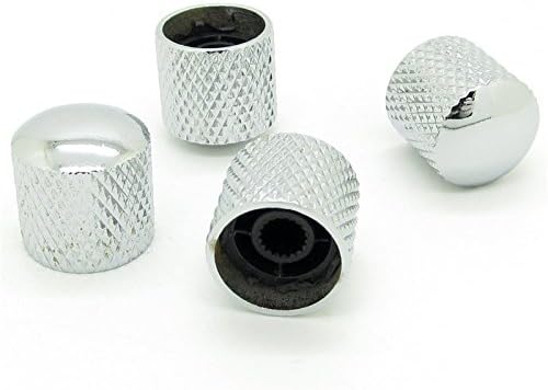 4pcs Metal Guitar Tone and Volume Control Knobs for Electric Guitar / Bass , Chrome