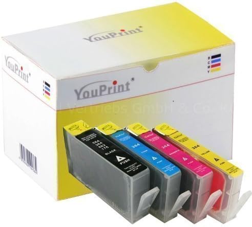 Youprint Ink Cartridges Compatible with HP 364 with Chip for HP Photosmart B010a, B109, B109a, B109d, B109f, B109nWireless, B110, B209, B209a, B209b, B209c, B210, B210e, Plus B210a (Pack of 4)