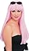 Rubie's Glamour Long Wig with Bangs, Pink, One Size