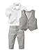 Styles I Love Baby Kid Boy Formal Wear Shirt, Vest and Pants 3-pc Outfit (90/1-2 Years) Khaki