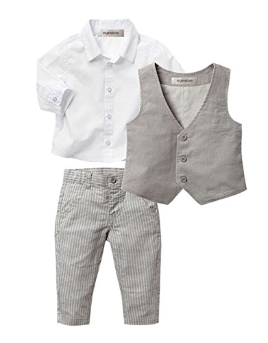 StylesILove Baby Kid Boy Formal Wear Shirt, Vest and Pants 3-pc (100/2-3 Years)