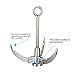 DEWEL Grappling Hook Outdoor Survival Gravity Carabiner with 3 Folding Sawtooth Claws Multi-function Collapsible Stainless Steel Anchor for Climbing, Hiking, or Tree Limb Removal