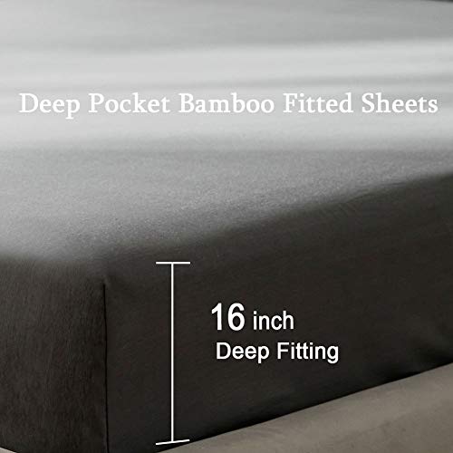SONORO-KATE-Bed-Sheet-Set-Bamboo-Sheets-Deep-Pockets-16-Eco-Friendly-Wrinkle-Free-Sheets-Hypoallergenic-Hotel-Bedding-Machine-Washable-Silky-Soft-Dark-Grey-Queen