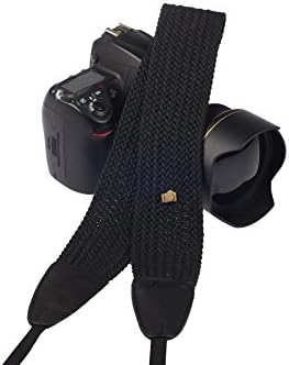 YFY Cotton Weave Camera Shoulder Neck Strap Vintage Belt (Black)