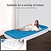 Lunvon Self Inflatable Pad Camping Air Mattress Twin Size Blow Up Bed with Built-in Pillow Anti-LeakageRaised Airbed with Rechargeable Pump for Home, Guest, Camping, Height 10