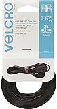 VELCRO Brand - ONE-WRAP For Cables Wires & Cords - Reusable, Heavy Duty - 8 in x 1/2 in Ties, (25 ct. Black)