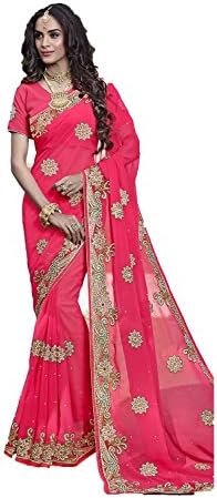 Sangrahan Indian Women Designer Party wear pink Color Saree Sari K-5436-49448