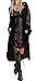 R.Vivimos® Women Cotton Embroidery Loose High Low Long Dresses XX-Large Black