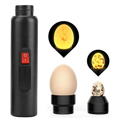 Schierlampe für Hühnereier, Schierlampe Ei Candler Zucht Ei Fruchtbarkeitsprüfer, Hochintensives Kühles LED Licht Dual Power Egg Candler Tester Eier Inkubatorlampe Candler Tester Beleuchtung