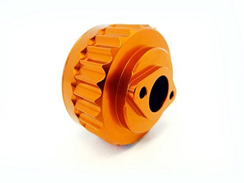 King Motor CNC Orange Aluminum Air Filter Kit Fits HPI, KIng Motor and Rovan Baja Buggies and Trucks, and most 23cc to 30.5cc 1/5 scale vehicle engines - Thumbnail 3