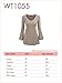 WT1055 Womens V Neck Long Bell Sleeves Pullover Tunic Top L Purple