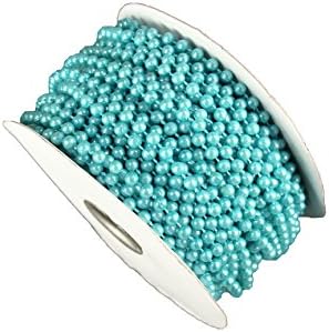 Dreampartycreation 4MM Faux Pearl Plastic BEADS on a String Craft ROLL 24 yds (Antique Turquoise)