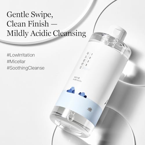 Round Lab 1025 Dokdo Cleansing Water 400ml – Low-Irritation Micellar Cleanser for Sensitive Skin, Deep Cleansing & Hydrating, Removes Makeup and Impurities