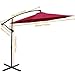 ABCCANOPY Patio Umbrellas Cantilever Umbrella Offset Hanging Umbrellas 10 FT Outdoor Market Umbrella with Crank & Cross Base for Garden, Deck, Backyard, Pool and Beach