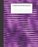 Composition Notebook: Faux Luxury Purple Metallic Glam College Ruled Notebook Lined School Journal