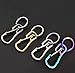 2 Pack Carabiner Clip Retractable Ring Set Titanium KeyChain Quick Release Hooks for Men Women