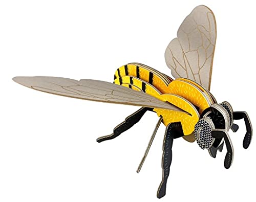 Build Your Own Striking Honey Bee - Pull Tab Flapping Wing Action - Cardboard Craft Kit - Ages 8+