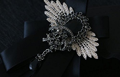 YanLen Groomsman Bridegroom Mens Bow Tie Fashion Bow Tie For Wedding Party (Black)