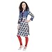 Chichi Indian Women's Printed Cotton Kurti Multi-Colored Top By Chichi