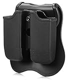CYTAC Glock Magazine Holster 9mm .40 Cal Double Stack Mag Pouch, Dual Mag Holder Fit Glock 17 19 22 23 26 27 31 32 33 34 35 37 38 39