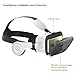 LUPHIE VR Headset, 3D Virtual Reality Glasses with Stereo Headphones and Adjustable Strap for iPhone & Android Smartphones within 4.7-6.2 inches