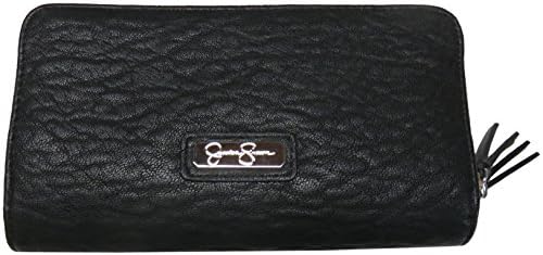 Jessica Simpson Women's Baylinn Double Zip Around Wallet, Size 8"x4", Black