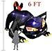 LAOSSC 6 Foot Halloween Inflatable Animated Red Eye Witch's Cat - Halloween Decorations for Indoor and Outdoor - Lanterns Lighted Holiday Home Décor