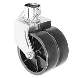 NBJINGYI 6" 1200lbs Dual Trailer Swirl Jack Caster Wheel with Pin fits Any Jack Better Soft Ground Roll