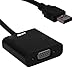 Superior 3.0 USB to VGA Adapter, External Video Card Multi Screen Display Adapter Converter Supports Max Resolution 1080p for Windows 7, 8, 8.1, 10 (Black)