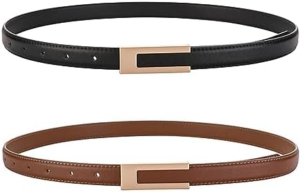 KEYRI Pack Ladies Adjustable Leather Belts for Women Ladies