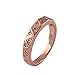 joyliveCY Elegant Women Xmas Gift Rose Gold Filled Plain Cut Smooth Copper Ring Size 8