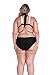 roswear Women's Padded Color Block Push Up Bikini Swimsuit Black White Small
