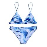 MOOSKINI Women Coloring Padded Bikini Straps 2 PCS Swimsuit Bikini Set (S(US Size 2-4), B868BW)
