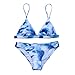 MOOSKINI Women Coloring Padded Bikini Straps 2 PCS Swimsuit Bikini Set (S(US Size 2-4), B868BW)