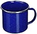Texsport Blue Enamel Coffee Cup Mug with Stainless Steel Rim - Great for Outdoor Camping