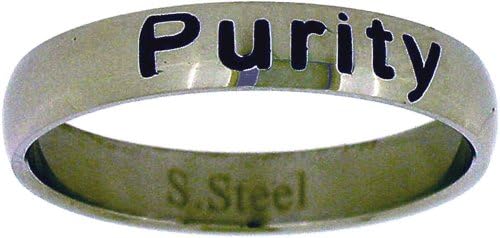 Solid Rock Jewelry STAINLESS STEEL PURITY CHRISTIAN RING STYLE 376-SIZE 7