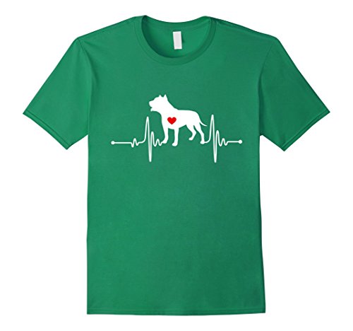 Mens pitpull heartbeat shirt xl kelly green