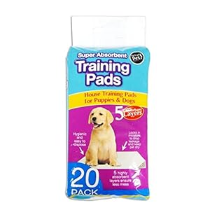 World-of-pets-Pack-of-20-Super-Absorbent-Premium-Puppy-Dog-Training-Pads-60-x-45cm-white World of pets Pack of 20 Super Absorbent Premium Puppy Dog Training Pads 60 x 45cm, white